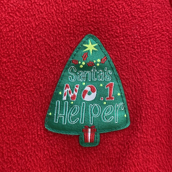 CHRISTMAS ELF GREEN AND RED HOODIE ONESIE PAJAMA COSTUME SIZE 5 🌟EUC🌟 - Picture 4 of 11